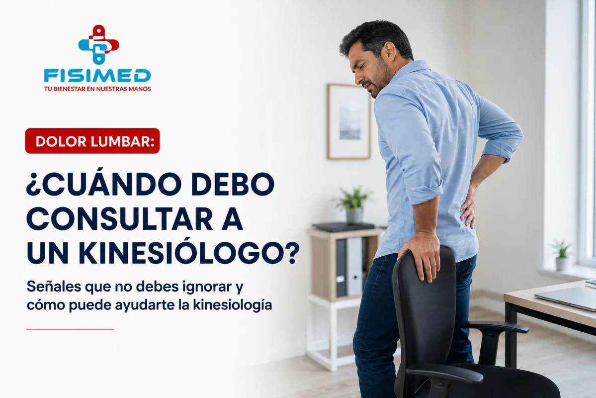 Persona con dolor lumbar que necesita consultar a un kinesiólogo