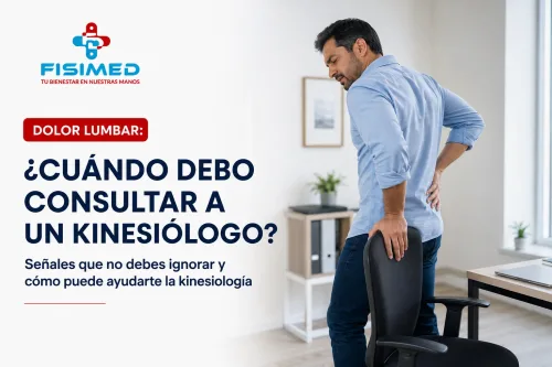Persona con dolor lumbar que necesita consultar a un kinesiólogo